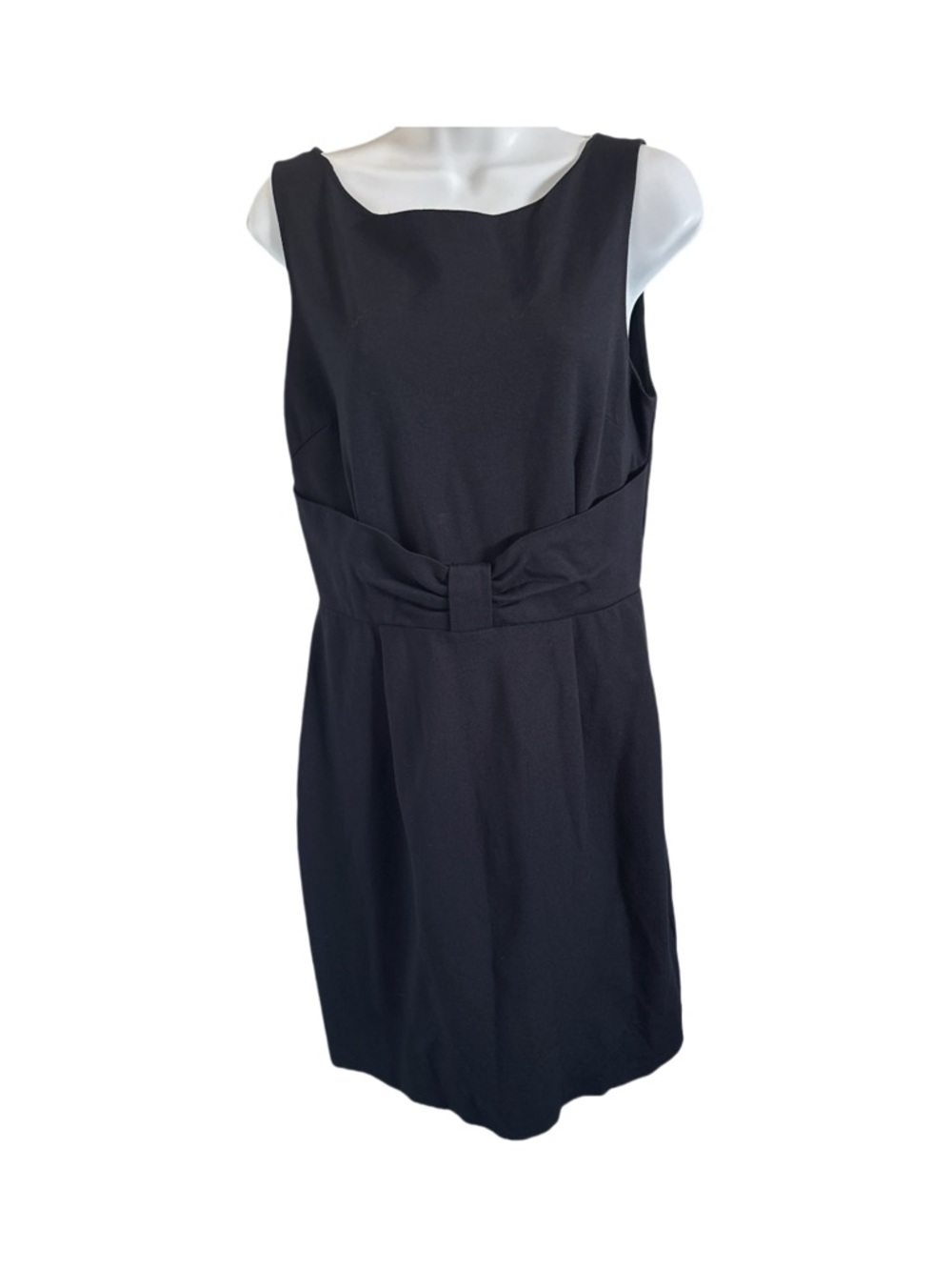 kate spade Classic Sheath Dress Bow Black Gold Old Money Quiet Luxury Size 10
